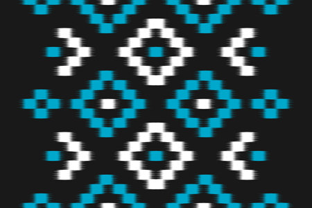 Ethnic ikat seamless pattern in tribal. Aztec geometric ethnic ornament print. Ikat pattern style....