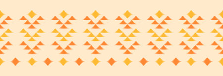 Border ethnic ikat pattern art. folk embroidery, and Mexican style. Aztec geometric ornament print. Design for background, illustration, fabric, clothing, textile, print, batik.のイラスト素材
