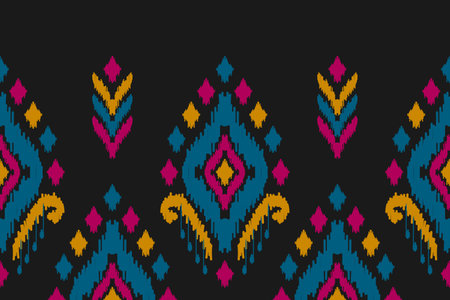 Ethnic ikat seamless pattern in tribal. Aztec geometric ethnic ornament print. Ikat pattern style. Design for background, wallpaper, illustration, fabric, clothing, carpet, textile, batik, embroidery.のイラスト素材