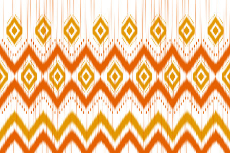 Fabric ikat pattern art. Geometric ethnic seamless pattern traditional. American, Mexican style. Design for background, wallpaper, illustration, fabric, clothing, carpet, textile, batik, embroidery.のイラスト素材