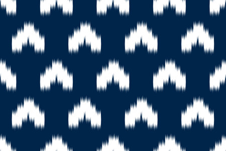 Fabric ikat pattern art. Geometric ethnic seamless pattern traditional. American, Mexican style. Design for background, wallpaper, illustration, fabric, clothing, carpet, textile, batik, embroidery.のイラスト素材