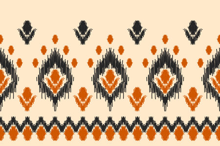 Abstract ethnic pattern art. Ikat seamless pattern traditional. American, Mexican style. Design for background, wallpaper, vector illustration, fabric, clothing, carpet, textile, batik, embroidery.のイラスト素材
