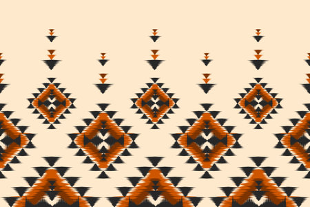 Ethnic ikat seamless pattern in tribal. Aztec geometric ethnic ornament print. Ikat pattern style....