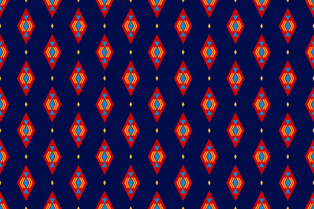 Fabric Aztec pattern background. Geometric ethnic oriental seamless pattern traditional. Mexican...