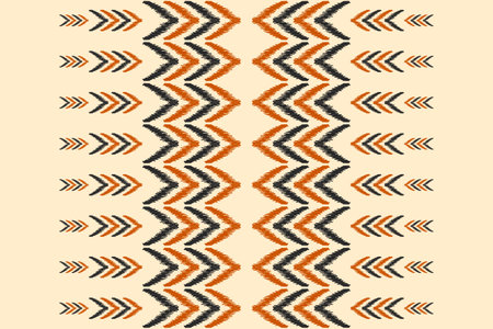Carpet ethnic ikat pattern art. Geometric ethnic ikat seamless pattern in tribal. Mexican style. Design for background, wallpaper, illustration, fabric, clothing, carpet, textile, batik, embroidery.のイラスト素材