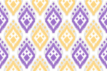 Ethnic ikat seamless pattern in tribal. American, Mexican style. Aztec geometric ornament print....