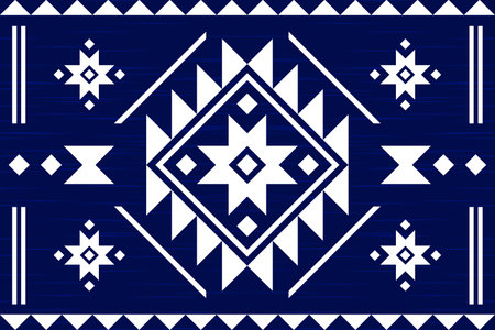 Carpet ethnic tribal pattern art. Geometric ethnic seamless pattern in tribal. Mexican style. Design for background, illustration, rug, fabric, clothing, carpet, textile, batik, embroidery.のイラスト素材