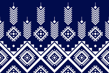 Ethnic Aztec pattern art. Geometric seamless pattern in tribal, folk embroidery, and Mexican style. Design for background, wallpaper, vector illustration, textile, fabric, clothing, carpet.のイラスト素材
