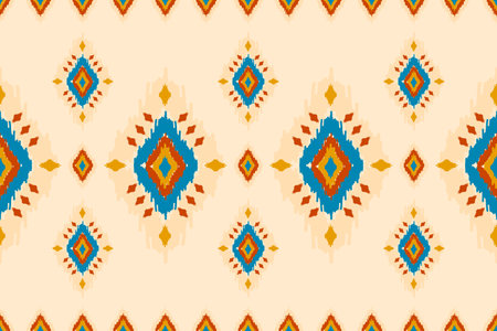 Carpet ethnic pattern art. Ikat ethnic seamless pattern in tribal. Indian style. Design for...