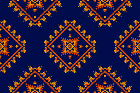 Geometric ethnic flower seamless pattern traditional. American, mexican style. Aztec ornament print....