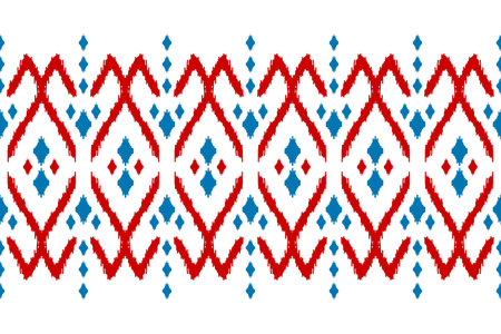 Abstract ethnic pattern art. Ikat seamless pattern traditional. American, Mexican style. Design for background, wallpaper, vector illustration, fabric, clothing, carpet, textile, batik, embroidery.のイラスト素材