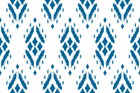 Ethnic ikat seamless pattern in tribal. Aztec geometric ethnic ornament print. Ikat pattern style. Design for background, wallpaper, illustration, fabric, clothing, carpet, textile, batik, embroidery.のイラスト素材