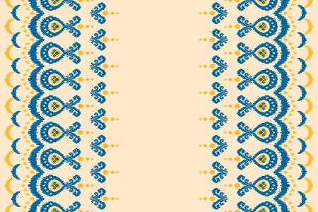 Beautiful ethnic tribal pattern art. Ethnic ikat seamless pattern. American and Mexican style. Design for background, wallpaper, illustration, fabric, clothing, carpet, textile, batik, embroidery.のイラスト素材