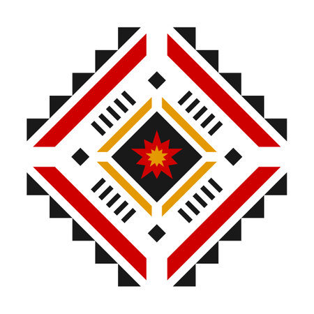 Geometric ethnic pattern art. American, Mexican style. Background Aztec tribal ornament. Design for...