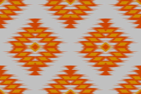 Beautiful ethnic tribal pattern art. Ethnic ikat seamless pattern. American and Mexican style. Design for background, wallpaper, illustration, fabric, clothing, carpet, textile, batik, embroidery.のイラスト素材