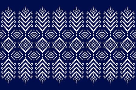 Carpet tribal pattern art. Geometric ethnic seamless pattern traditional. American, Mexican style. Design for background, illustration, fabric, clothing, carpet, rug, textile, batik, embroidery.のイラスト素材
