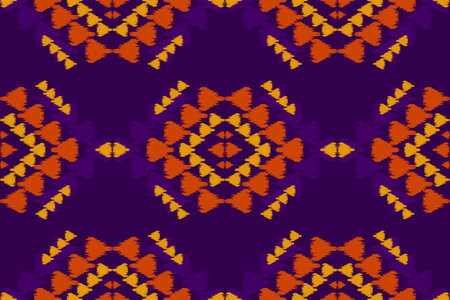 Ethnic ikat seamless pattern in tribal. Aztec geometric ethnic ornament print. Ikat pattern style....