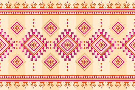 Carpet tribal pattern art. Geometric ethnic seamless pattern traditional. Aztec ethnic ornament print. Mexican style. Design for background, fabric, clothing, carpet, textile, batik, embroidery.のイラスト素材