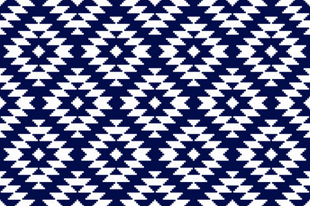 Fabric Mexican style. Geometric ethnic seamless pattern in tribal. Aztec art ornament print. Design...
