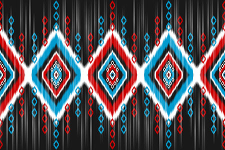 Carpet ethnic tribal pattern art. Ethnic ikat seamless pattern. American, Mexican style. Design for background, wallpaper, illustration, fabric, clothing, carpet, textile, batik, embroidery.のイラスト素材