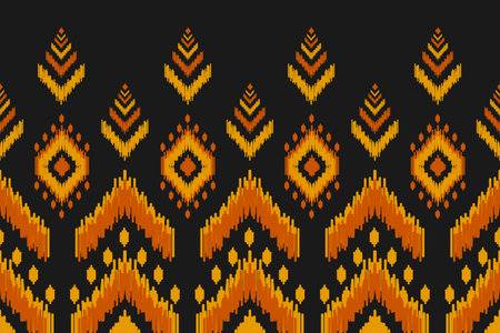 Ethnic ikat seamless pattern in tribal. American, Mexican style. Aztec geometric ornament print. Design for background, wallpaper, illustration, fabric, clothing, carpet, textile, batik, embroidery.のイラスト素材