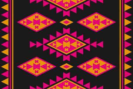 Carpet tribal pattern art. Geometric ethnic seamless pattern traditional. American, Mexican style....