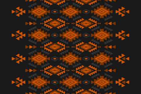 Carpet ethnic ikat pattern art. Geometric ethnic ikat seamless pattern in tribal. Mexican style....