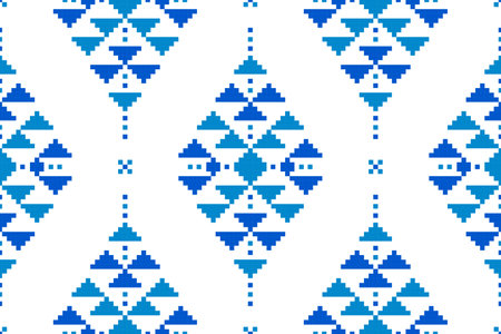 Geometric ethnic seamless pattern traditional. American, Mexican style. Aztec tribal ornament print. Design for background, wallpaper, illustration, fabric, clothing, carpet, batik, embroidery.のイラスト素材