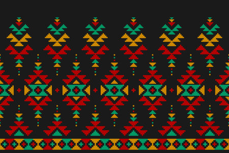 Abstract ethnic Aztec style. Ethnic geometric seamless pattern in tribal. American, Mexican style....