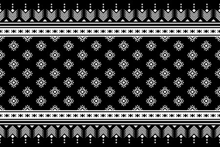 Carpet tribal pattern art. Geometric ethnic seamless pattern traditional. American, Mexican style. Design for background, wallpaper, illustration, fabric, clothing, carpet, textile, batik, embroidery.のイラスト素材