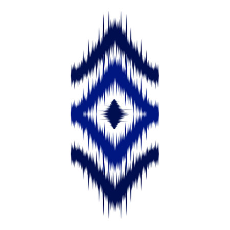 Ikat ethnic pattern art. American, Mexican style. Background Aztec tribal ornament. Design for fabric, clothing, textile, logo, symbol.のイラスト素材