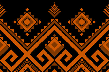 Geometric ethnic seamless pattern traditional. Design for background, wallpaper, illustration, fabric, clothing, carpet, textile, batik, embroidery.のイラスト素材
