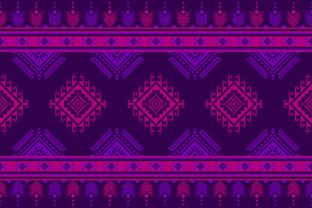 Carpet tribal pattern art. Geometric ethnic seamless pattern traditional. American, Mexican style. Design for background, wallpaper, illustration, fabric, clothing, carpet, textile, batik, embroidery.のイラスト素材