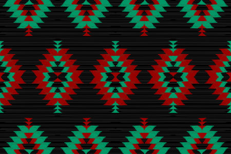 Carpet native tribal style. Geometric ethnic pattern seamless traditional. for background, rug,...