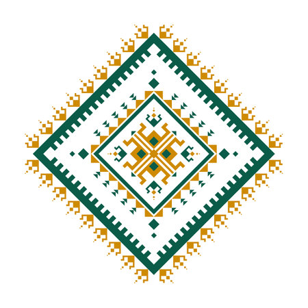 Geometric ethnic pattern art. American, Mexican style. White background. Aztec tribal ornament print. Design for fabric, clothing, textile, logo, symbol.のイラスト素材