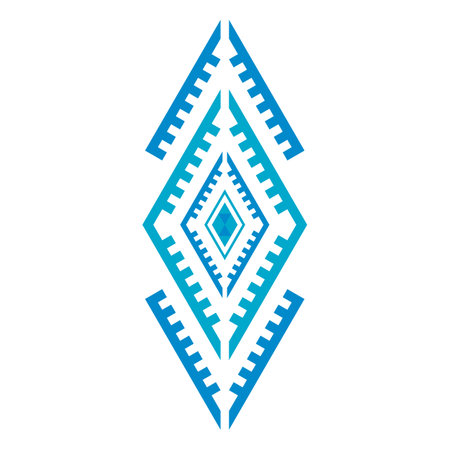 Geometric ethnic pattern art. American, Mexican style. White background. Aztec tribal ornament print. Design for fabric, clothing, textile, logo, symbol.のイラスト素材