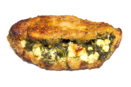 Stuffed chicken breast with cheese spinachの写真素材