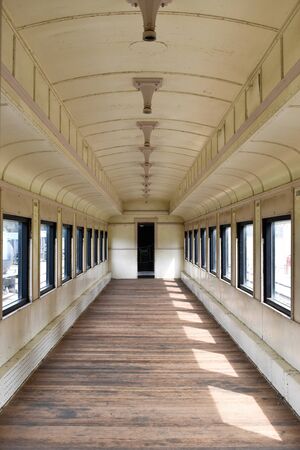 Empty vintage train carの写真素材