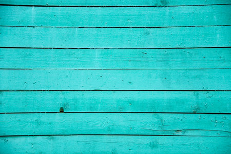 Old wood texture with natural patterns as a background. Turquoise colorの写真素材