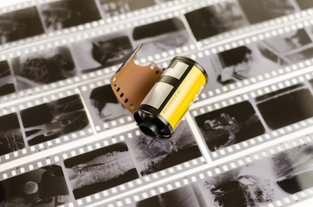 Roll film photo 35 mm. Negative film background