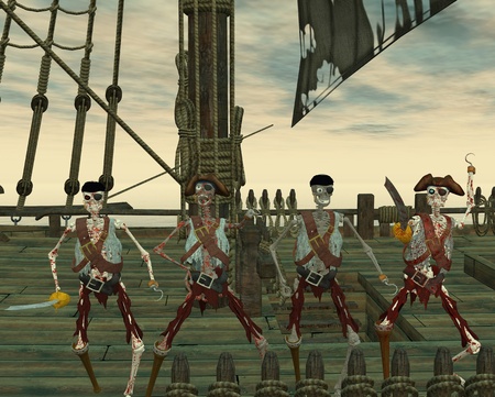 	 Undead pirates on a ship