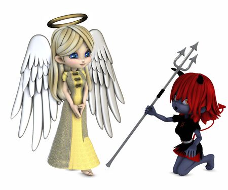 angel and devilの写真素材