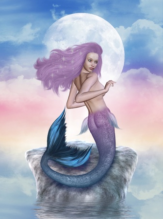 3d render of a mermaidの写真素材