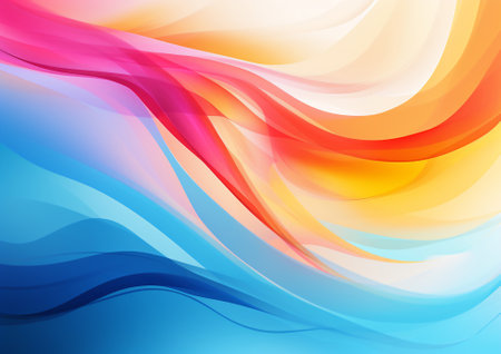 Watercolour paint with waves abstract background,Colorful background with vibrant colors for wallpaper, Modern art concept,Generative Aiの素材
