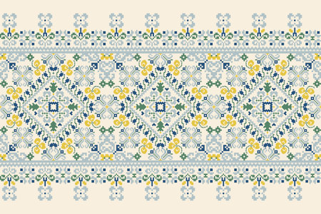 Ukrainian pattern vector illustration.geometric ethnic oriental embroidery on white background,Aztec...