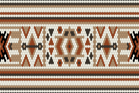 Geometric ethnic oriental pattern on white background vector illustration.traditional ornament of the inhabitants of east.Aztec style,abstract background.design for texture,clothのイラスト素材