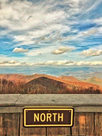 The fantastic view from Brasstown Bald mountain ( the highest mountain in Georgia) colorful in Fall...