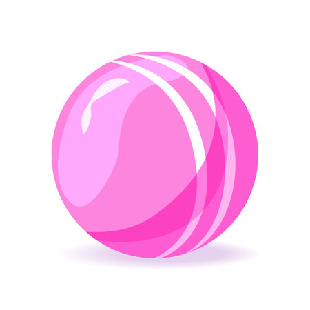 Pink ball icon isolated on white background. Vector illustration. Eps 10.のイラスト素材