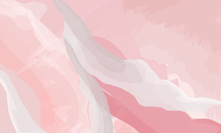 Pink abstract background with wavy lines. Vector illustration for your design.のイラスト素材