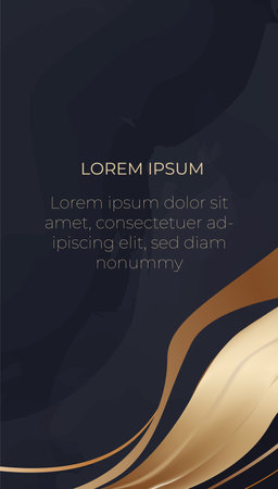 Luxury dark background with gold lines. Vector illustration for your designのイラスト素材